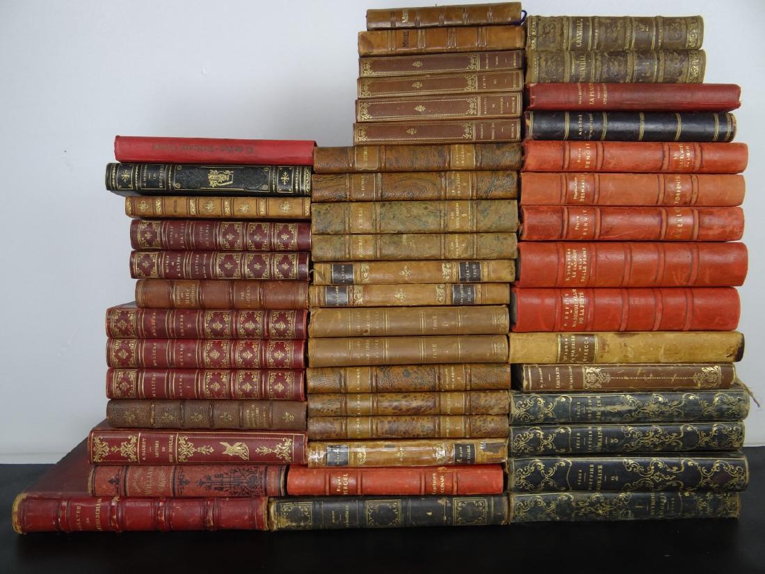 MISCELLANEOUS LOT OF 48 LEATHER BOUND BOOKS (1 of 6)