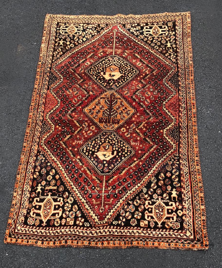 ORIENTAL RUG 4'7" X 7'2" QASHGHI (1 of 3)