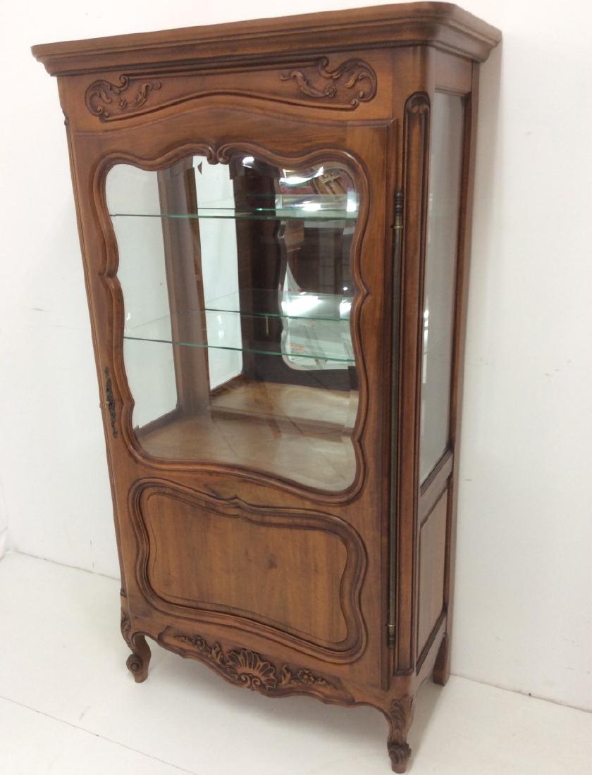 LOUIS XV STYLE WALNUT VITRINE (1 of 4)