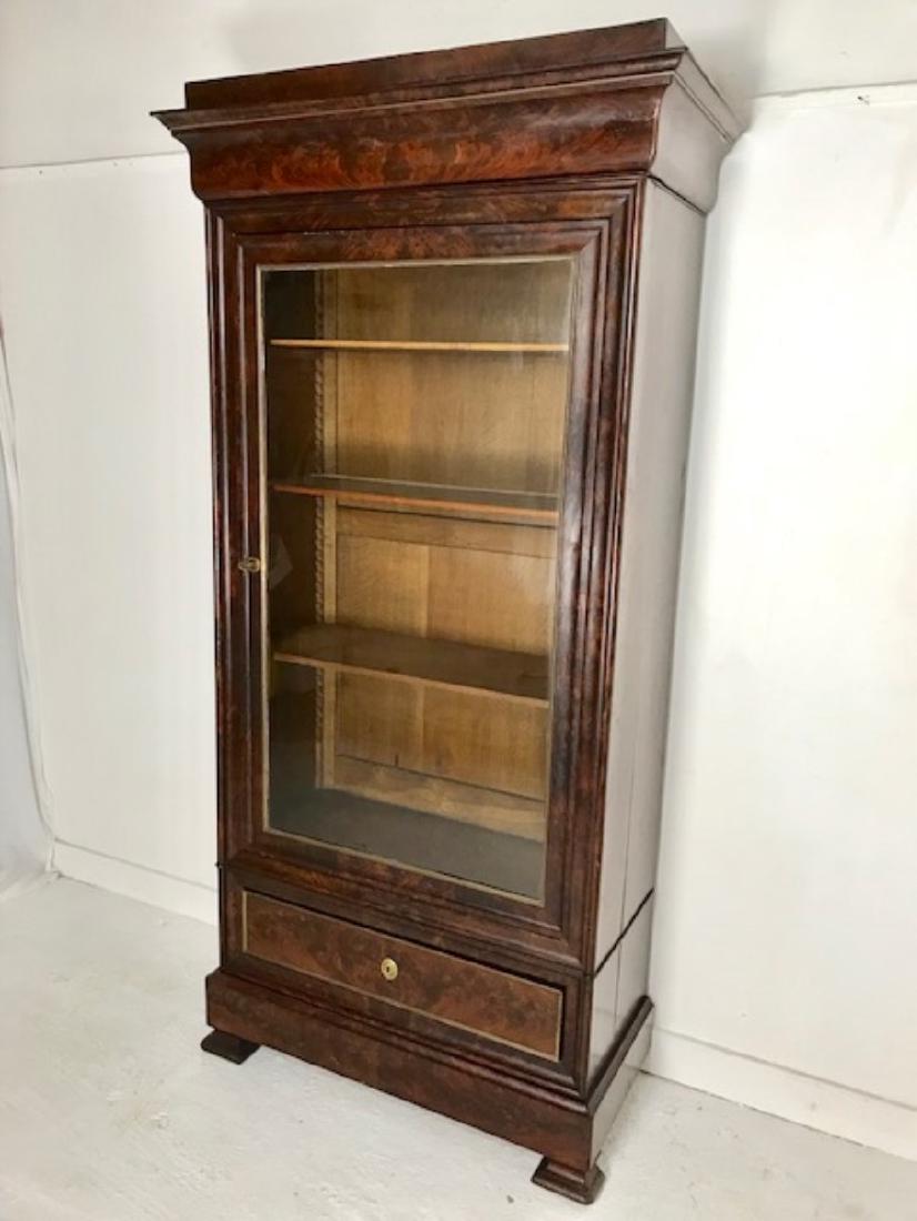 LOUIS PHILIPPE BURL WALNUT BIBLIOTHEQUE (1 of 5)