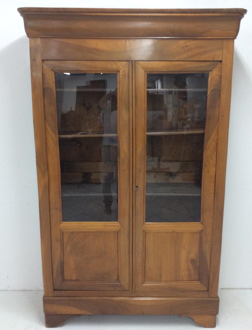 19TH C. LOUIS PHILIPPE WALNUT BIBLIOTHEQUE (1 of 8)