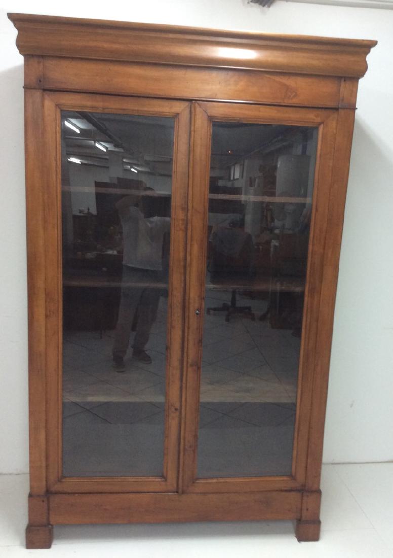 19TH C. TRANSITIONAL FRENCH WALNUT BIBLIOTHEQUE (1 of 4)