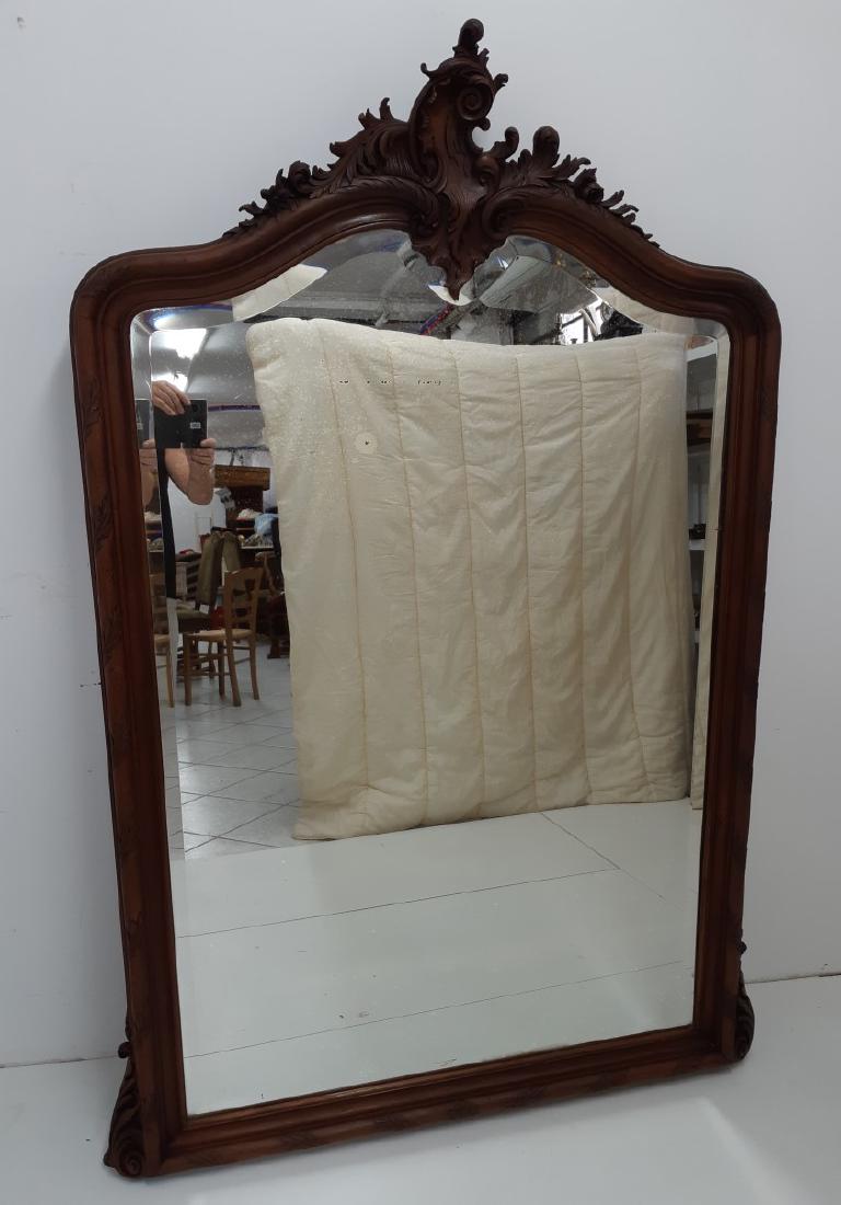LOUIS XV STYLE WALNUT MIRROR (1 of 2)