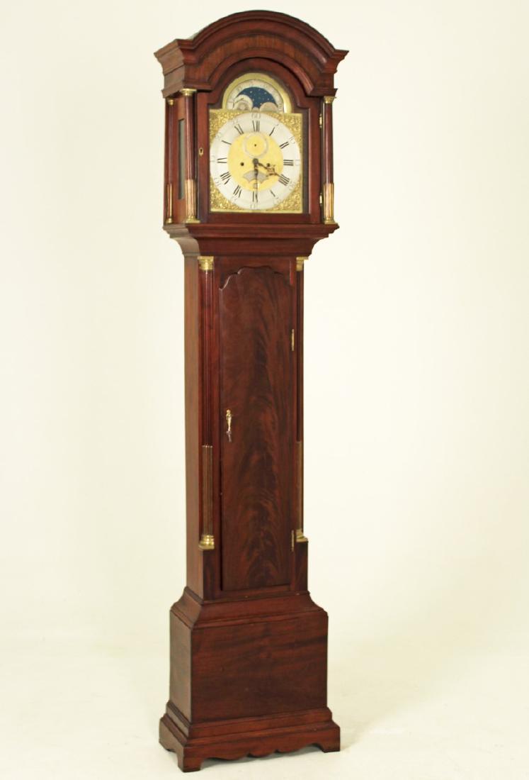 GEORGAIN MAHOGANY TALL CASE GRANDFATHER CLOCK (1 of 4)