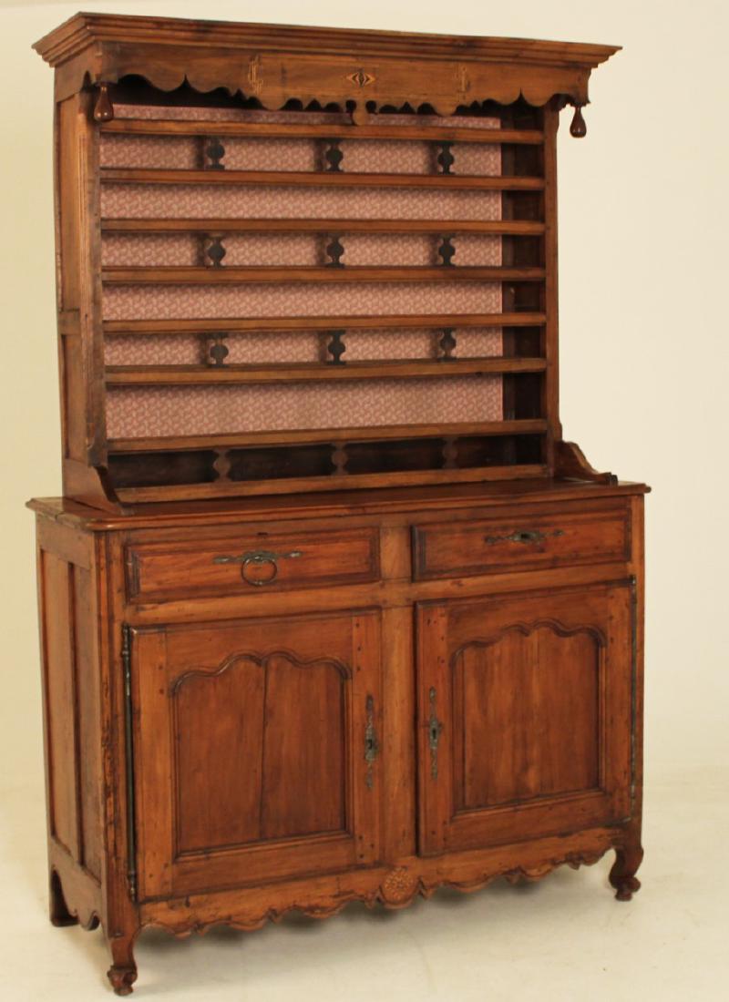 19TH C. LOUIS XV STYLE FRUITWOOD VAISSELIER (1 of 4)