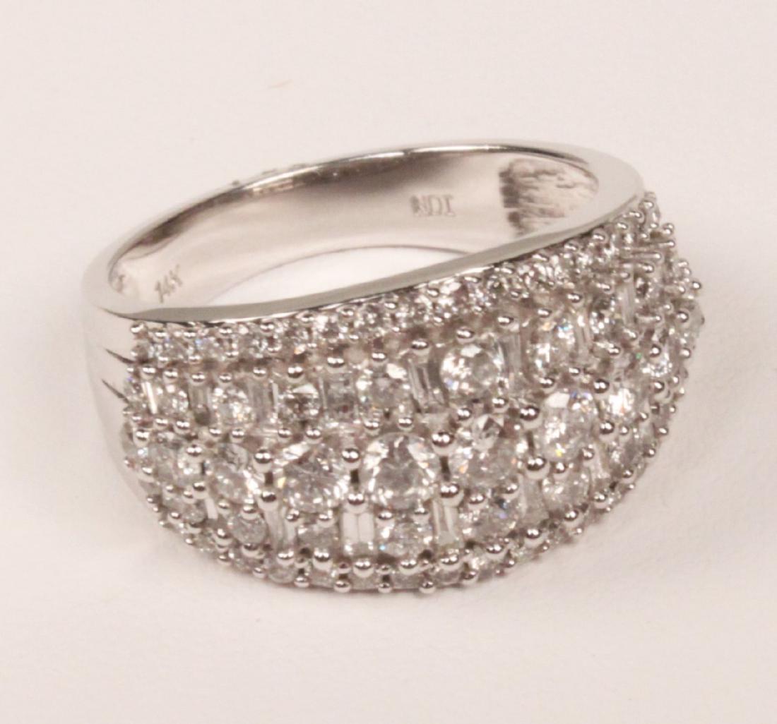 14K WHITE GOLD LADY'S WIDE DIAMOND BAND (1 of 2)