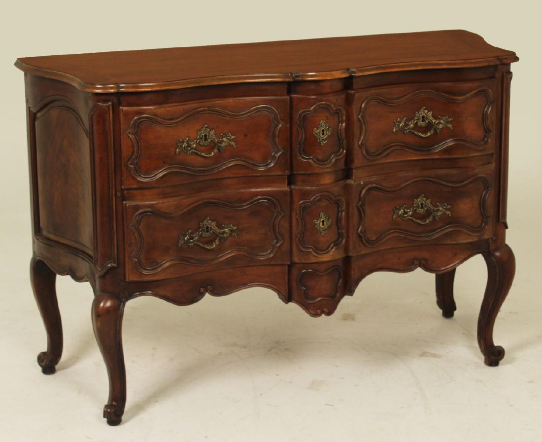 PROVINCIAL LOUIS XV STYLE WALNUT COMMODE (1 of 3)