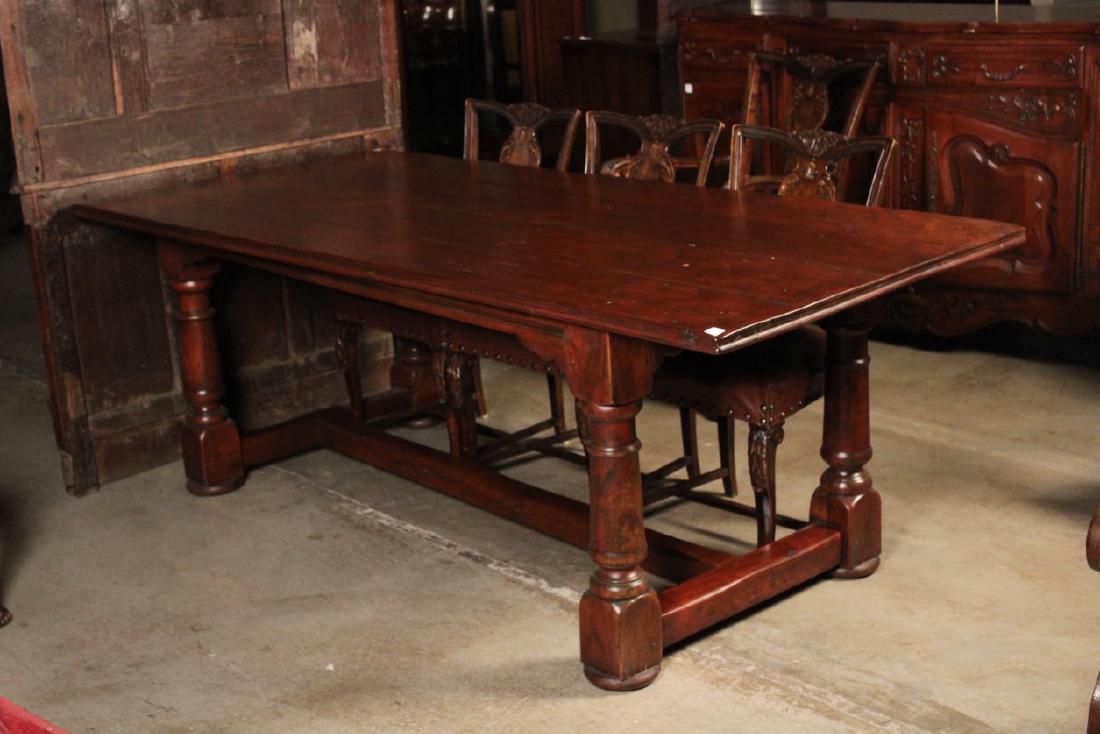 FRENCH STYLE SOLID WOOD DINING TABLE (1 of 2)