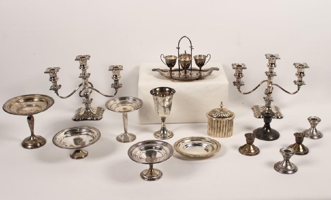 APPROX. 15 PC. MISC. LOT OF WEIGHTED STERLING & PLATE (1 of 8)