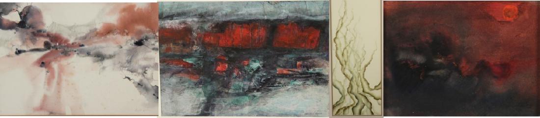 COLLECTION OF ABSTRACT WATERCOLOR AND MIXED MEDIA (1 of 10)