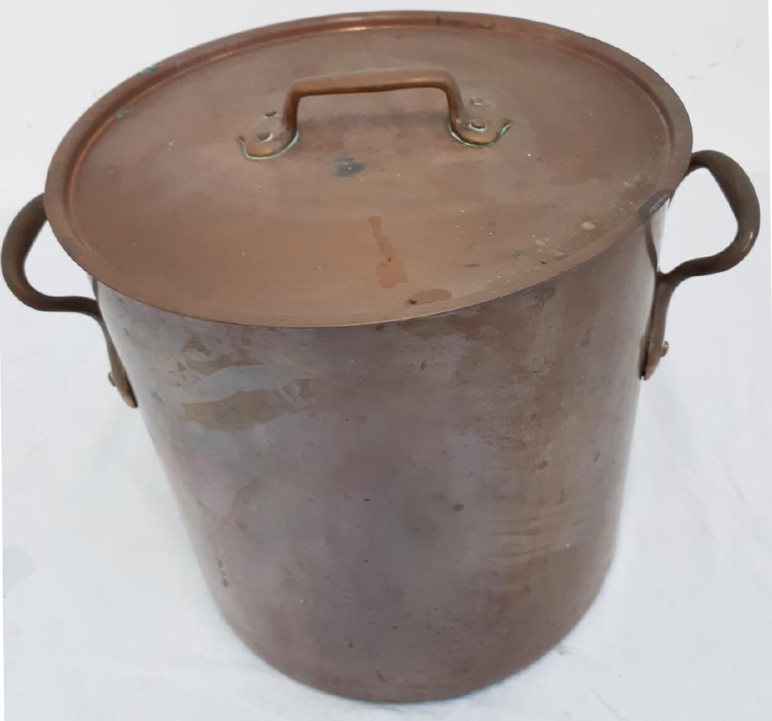 LARGE DOUBLE HANDLED COPPER COVERED VESSEL (1 of 4)