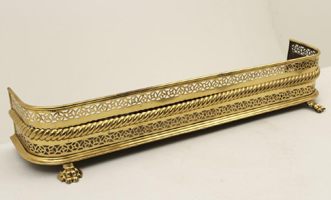 19TH C.ENGLSIH BRASS REGENCY FIRE FENDER (1 of 2)