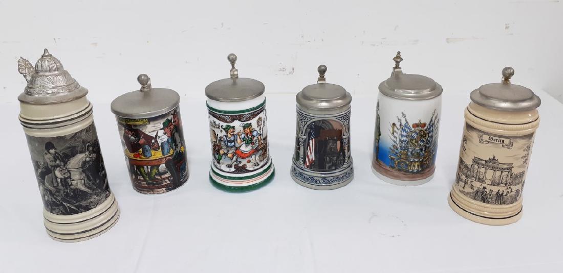 9 PIECE MAN CAVE LOT; BEER MUGS/WOOD CARVINGS (1 of 10)