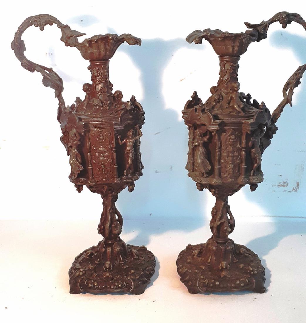 PR. OF RENAISSANCE STYLE FRENCH BRONZE EWERS (1 of 9)