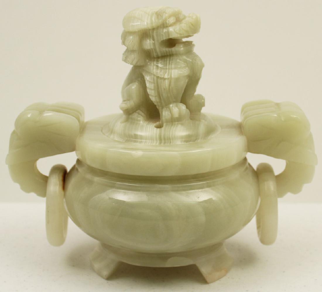CARVED JADE INCENSE BURNER (1 of 3)