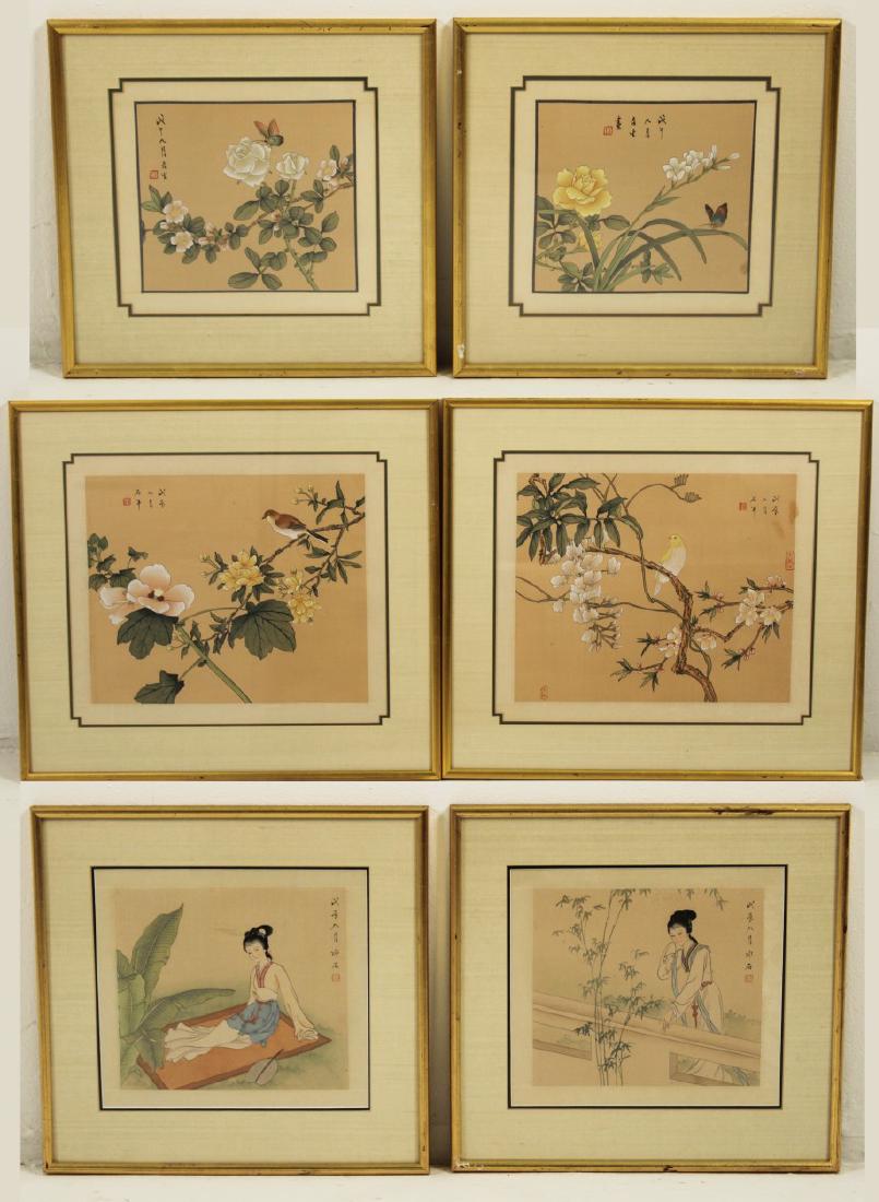 GROUP OF 6 MISC. JAPANESE PAINTINS ON SILK (1 of 4)
