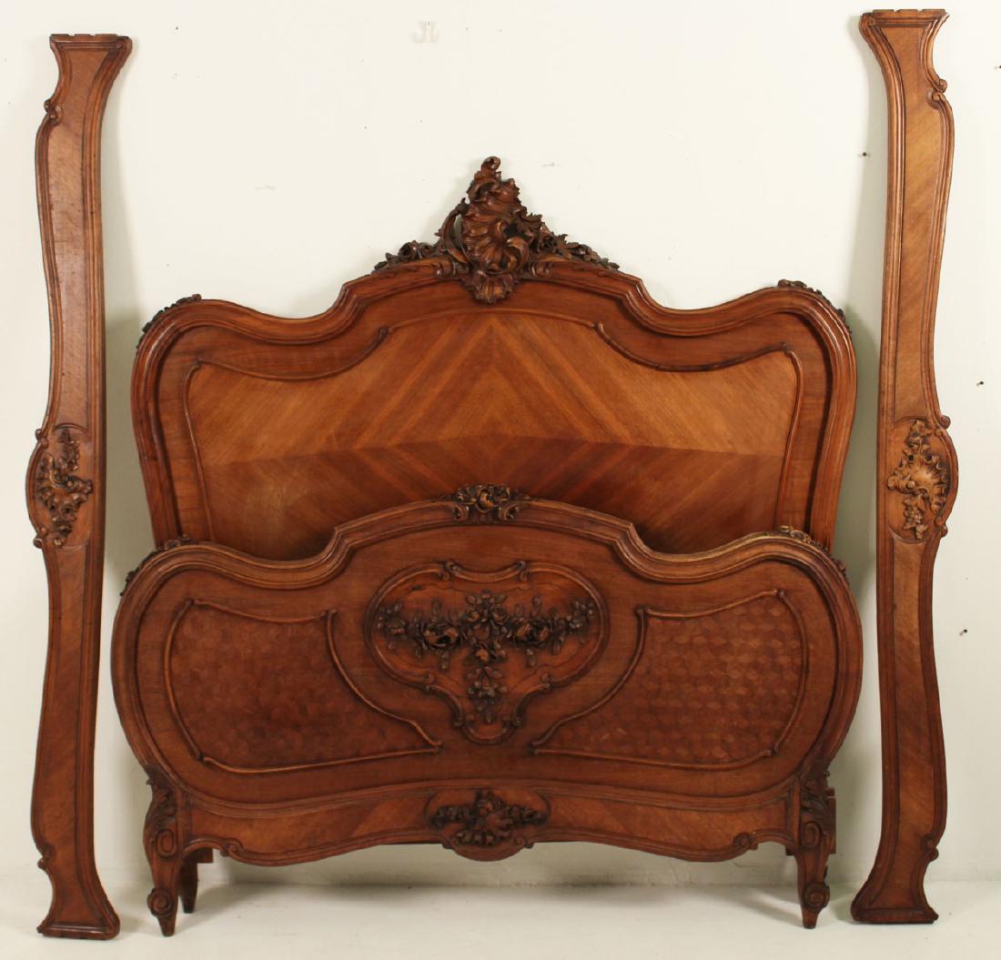 LOUIS XV STYLE WALNUT BED (1 of 3)