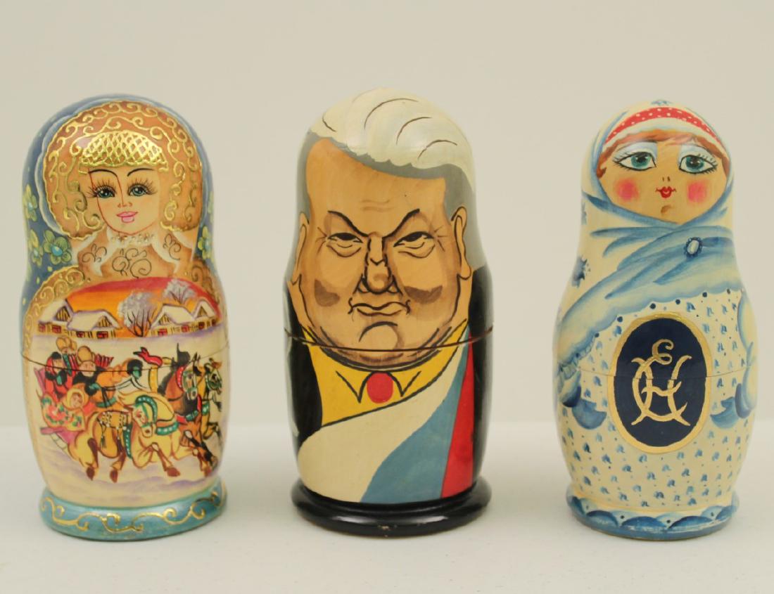 3 RUSSIAN CARVED STACK DALL FIGURES (1 of 4)