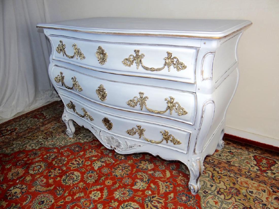 LOUIS XV STYLE BOMBE SHAPED COMMODE (1 of 7)