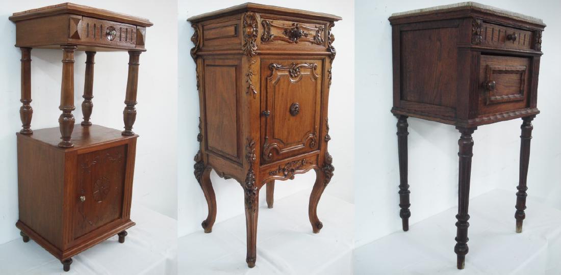 GROUP OF 3 MISC. FRENCH NIGHT STANDS (1 of 10)