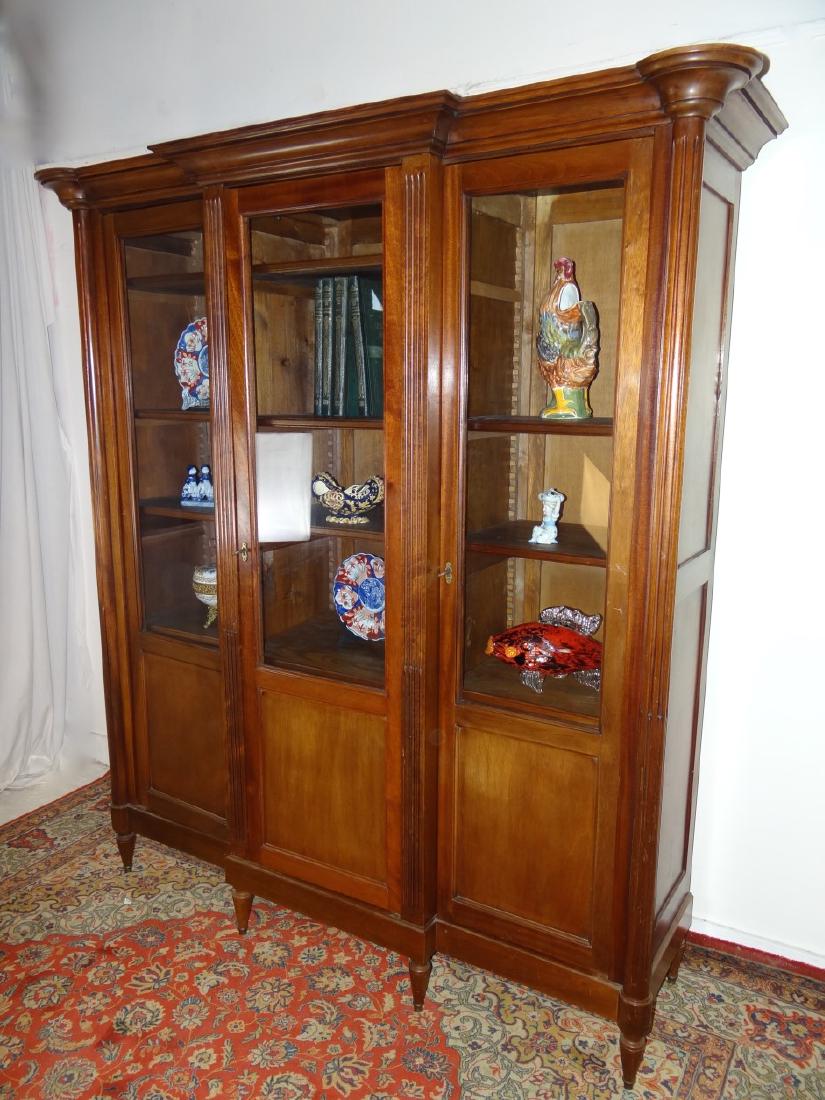 LOUIS XVI STYLE MAHOGANY BIBLIOTHEQUE (1 of 3)