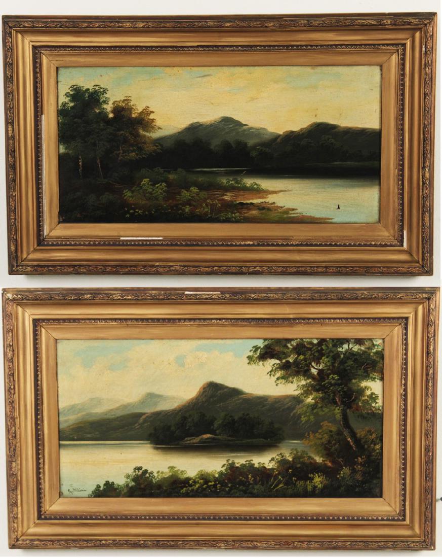 G.MALINI, PR. OF 19TH C. O/C LANDSCAPE PAINTINGS (1 of 9)