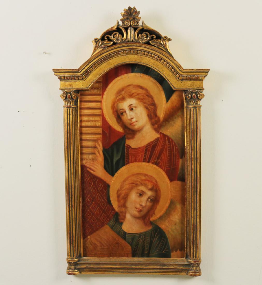 ITALIAN CARVED GILT WOOD FRAME WITH O/C (1 of 2)