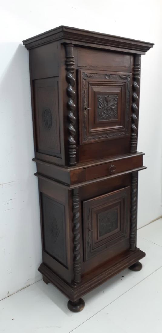 EUROPEAN OAK 2 PART CABINET (1 of 3)