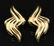 PR. OF 14K Y/G SWIRL DESIGN EARRINGS; 11.5 GR TW