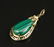 14K Y/G AND MALACHITE PENDANT; 8.6 GR TW - 2