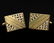 18K Y/G AND DIAMOND CUFF LINKS; 19.2 GR TW