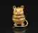 14 Y/GMOUSE PIN/BROOCH W/RUBIES; 14 GR TW