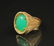 14K Y/G AND CABOCHON EMERALD RING; 18.7 GR TW - 2