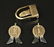 3 PC. LOT; 14K Y/G BELT BUCKLE, 2 CASED KNIVES