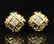 PR. OF 18K Y/G AND DIAMOND EARRINGS; 16.6 GR TW