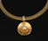 18K Y/G PENDANT NECKLACE W/ 5.0 CT DIAMOND CENTER;