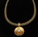 18K Y/G PENDANT NECKLACE W/ 5.0 CT DIAMOND CENTER; - 5
