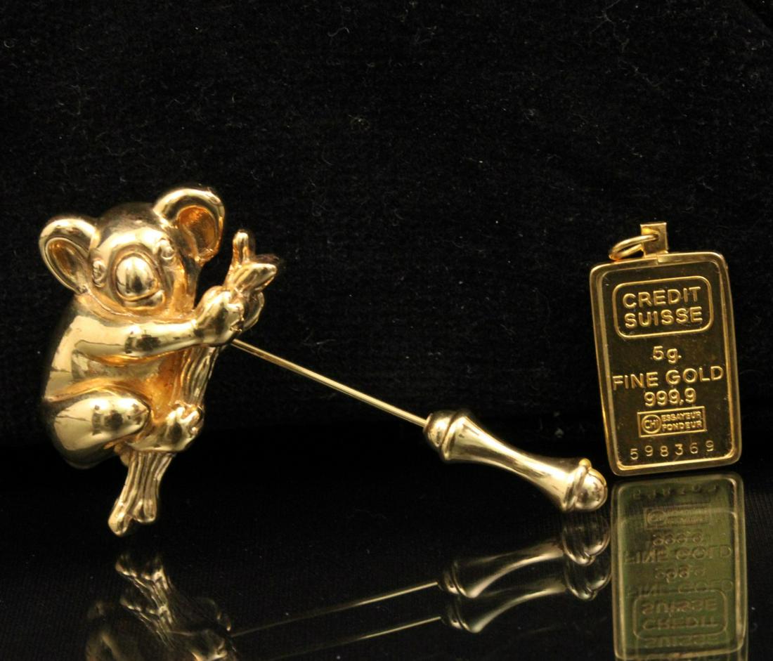 2 PC. LOT OF MIXED GOLD JEWELRY; 11.4 GR TW (1 of 2)