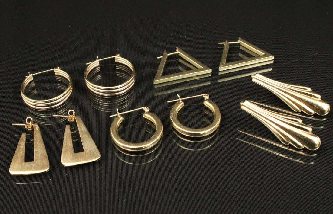 5 PRS. OF 14K Y/G EARRINGS;  18.8 GR TW (1 of 1)