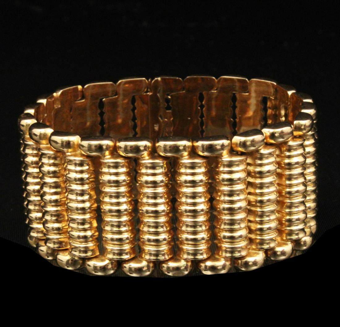 18K Y/G FLEXIBLE LINK BRACELET;  68.3 GR TW (1 of 1)