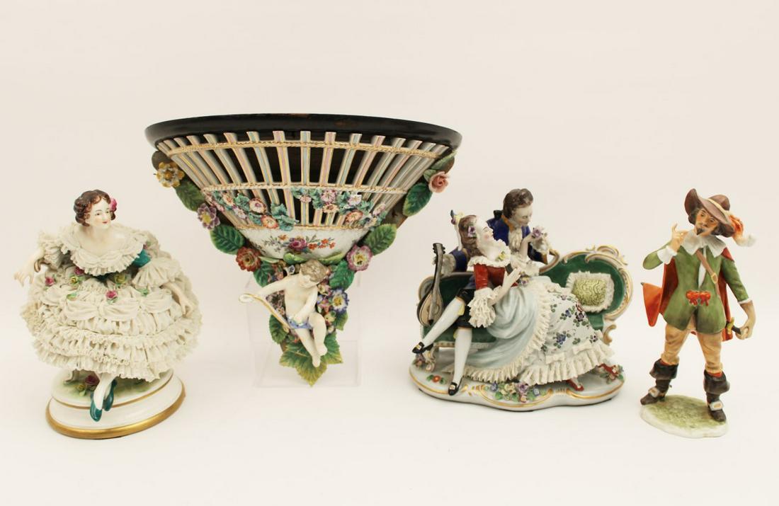 4 PC. MISC. LOT OF CONTINENTAL PORCELAINS (1 of 4)