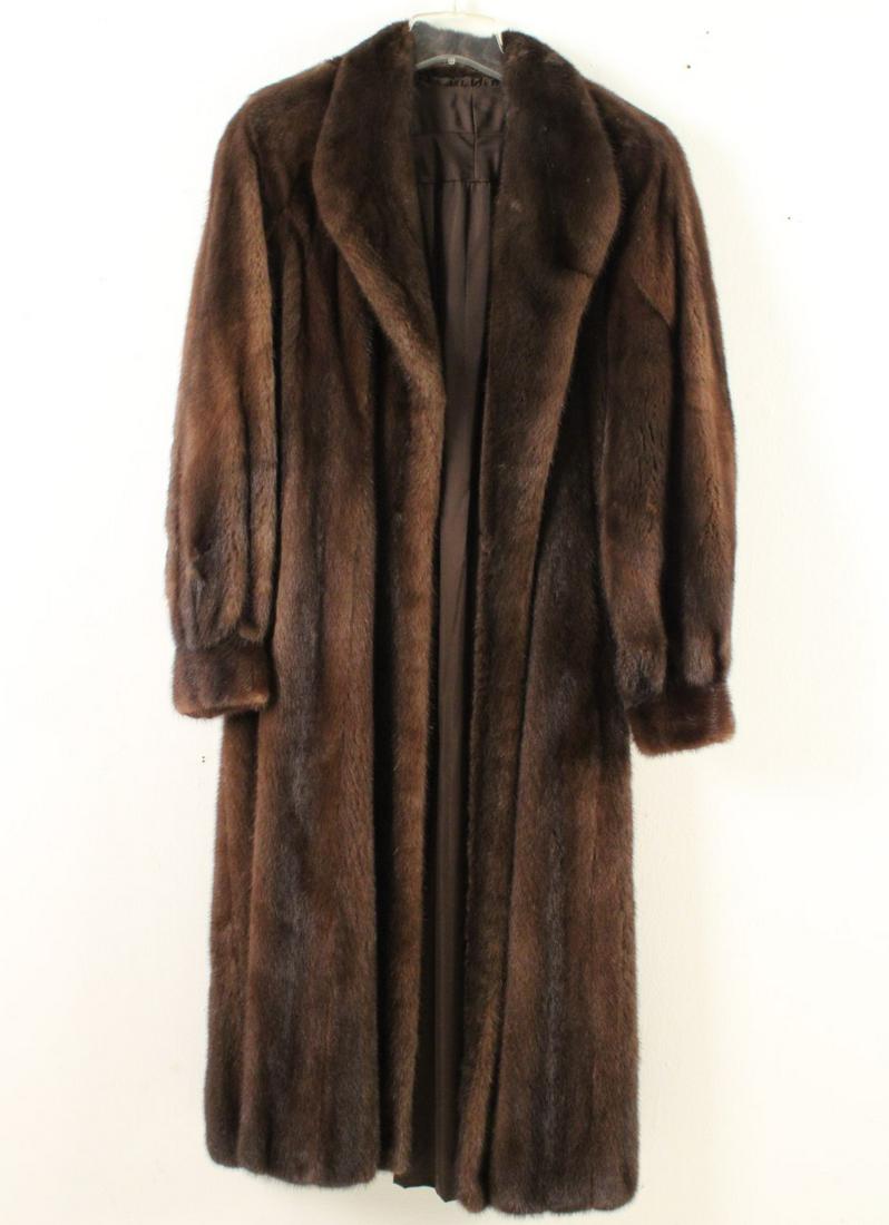 LADIES FULL LENGTH MINK COAT: LADIES FULL LENGTH MINK COAT; 50"L