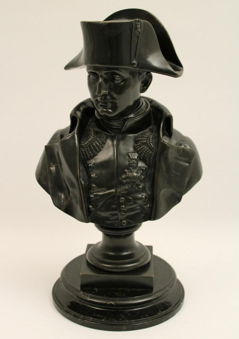 14.5" BRONZE BUST OF NAPOLEON ON MARBLE PLINTH (1 of 4)