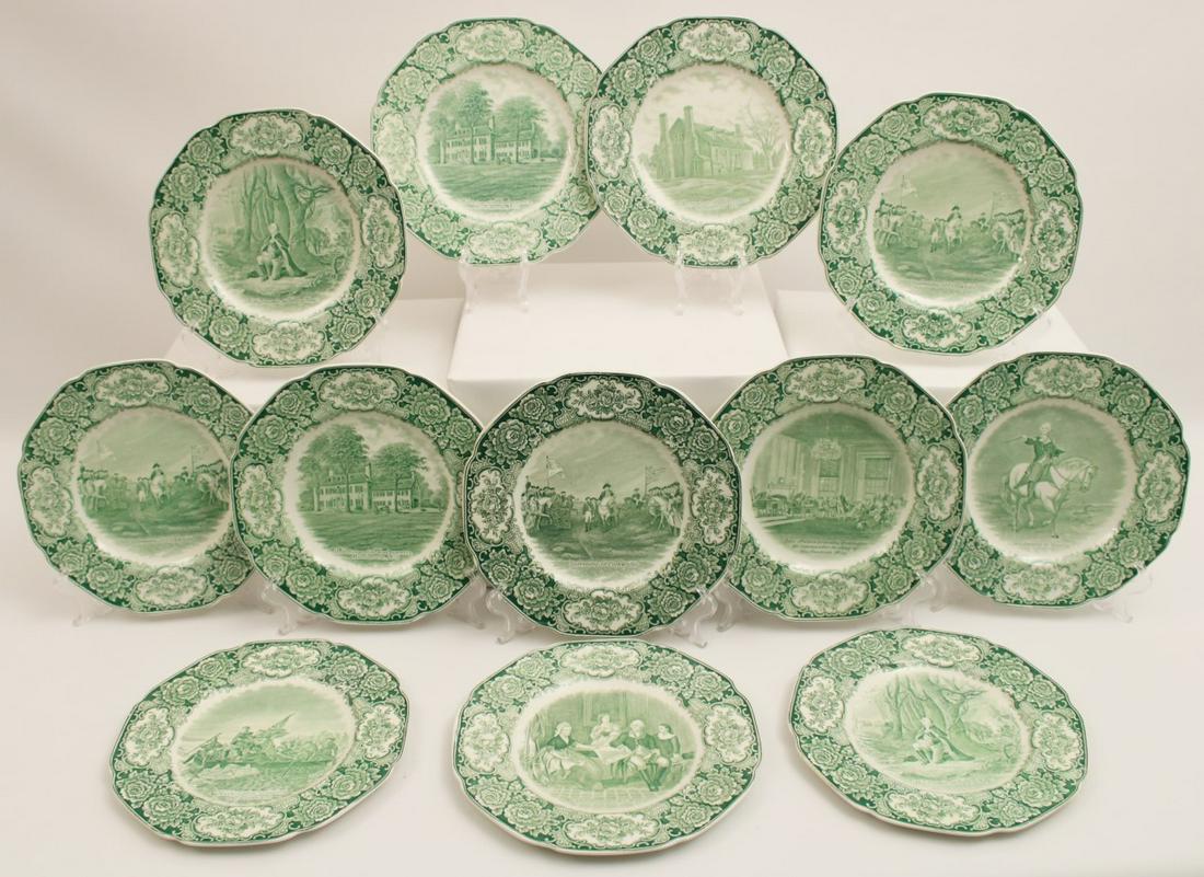 SET OF 12 CROWN DUCAL MEMORIAL PLATES (1 of 4)