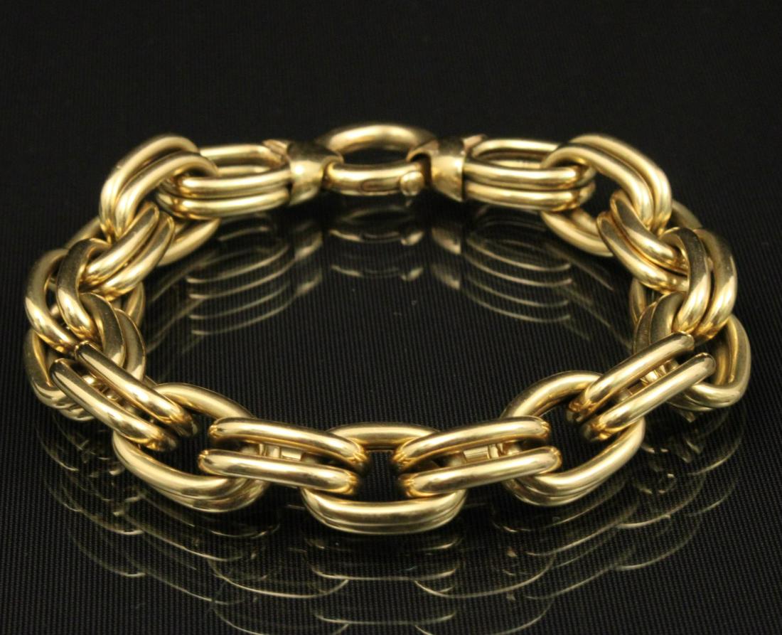 20KT YG DOUBLE LINK 8" CHAIN BRACELET;  29.9 GR TW (1 of 1)