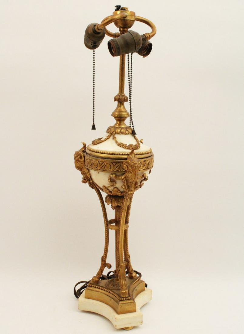 FRENCH REGENCY GILT BRONZE AND MARBLE URN (1 of 5)
