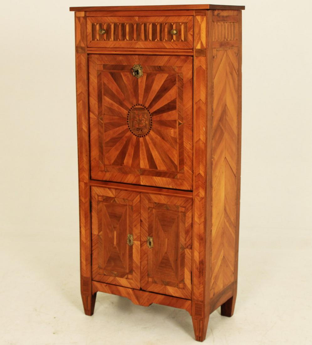 CONTINENTAL WALNUT SECRETAIRE ABATTANT (1 of 5)
