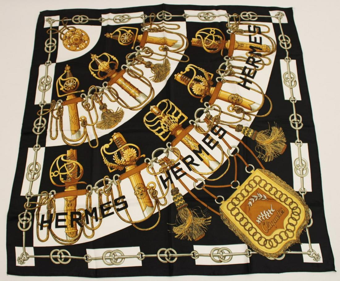 BLACK AND GOLD HERMES PARIS SCARF (1 of 3)