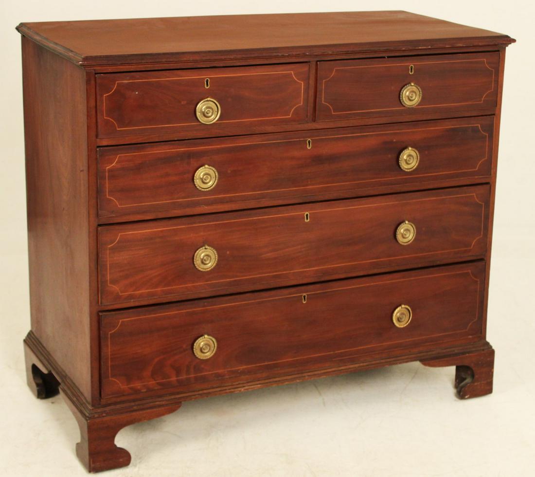 ENGLISH MAHOGANY GEORGIAN CHEST (1 of 5)