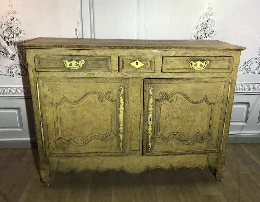 PROVINCIAL LOUIS XV STYLE BLEACHED CHESTNUT BUFFET (1 of 5)